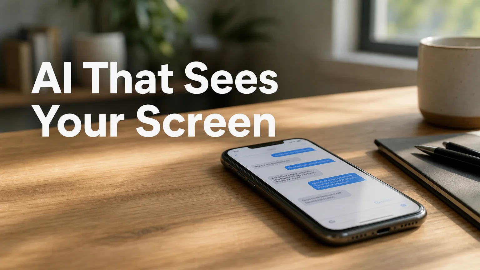 ai assistant for dating apps shown as a phone with a dating chat open on a desk, SLIDD AI reads your screen