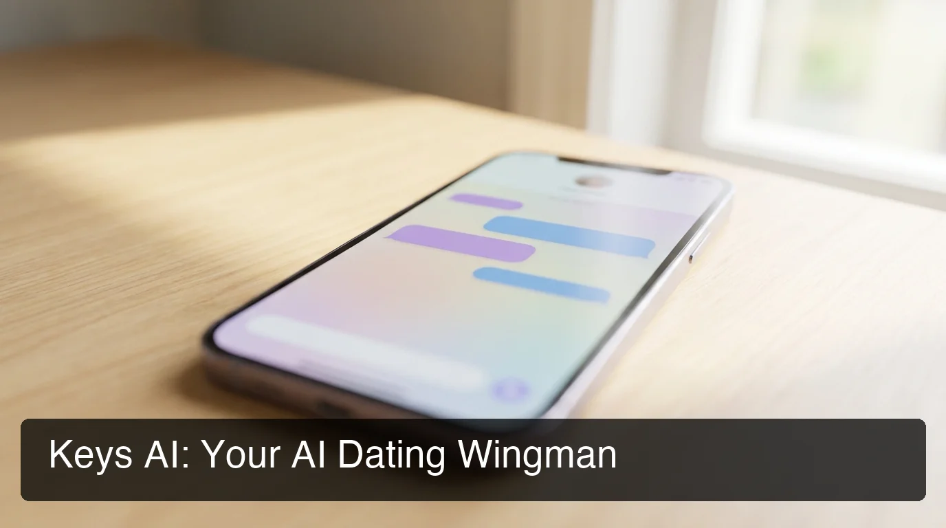 Keys AI interface overview showing the AI dating assistant app on smartphone screen