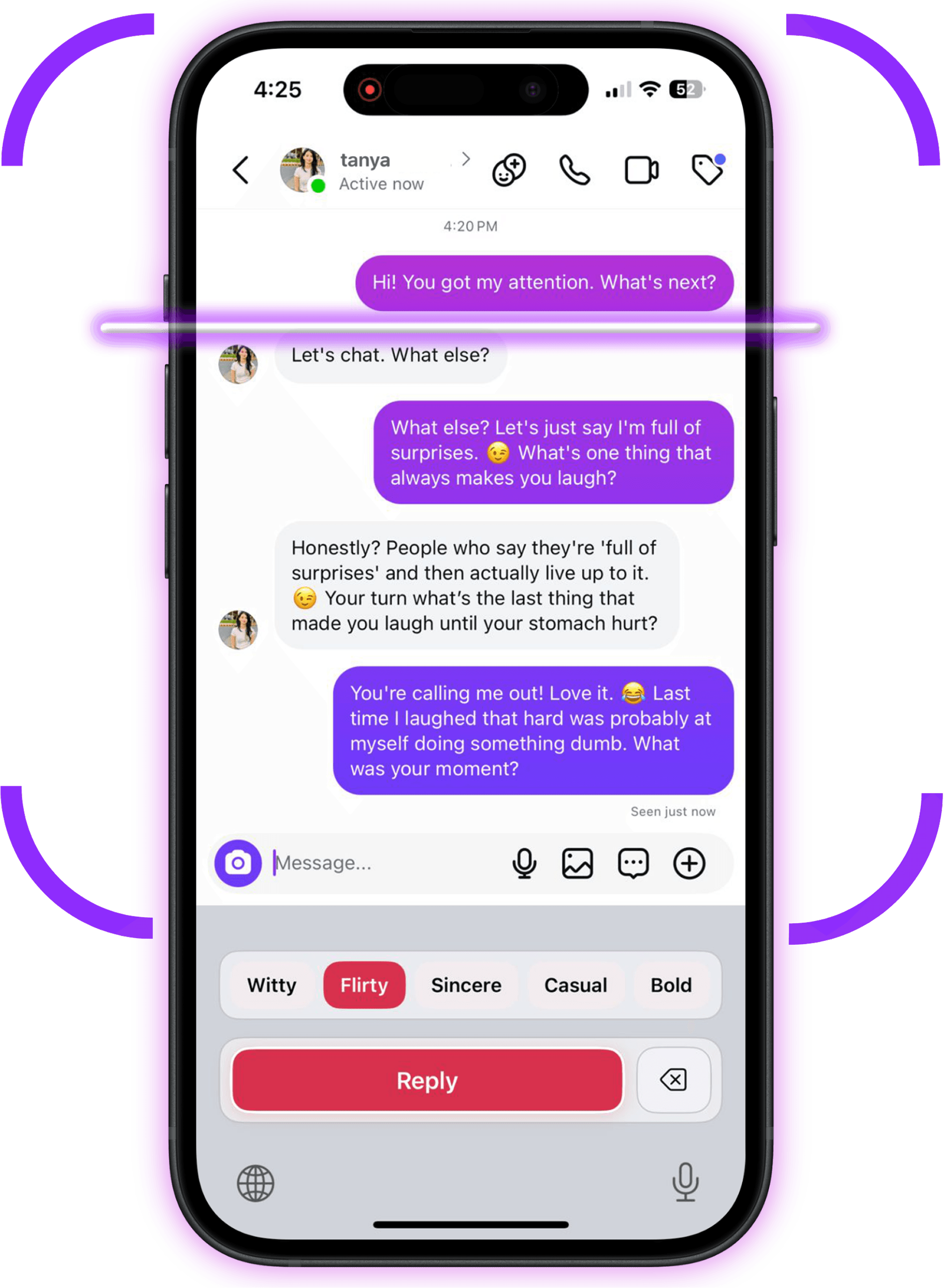 SLIDD AI reading context from a conversation