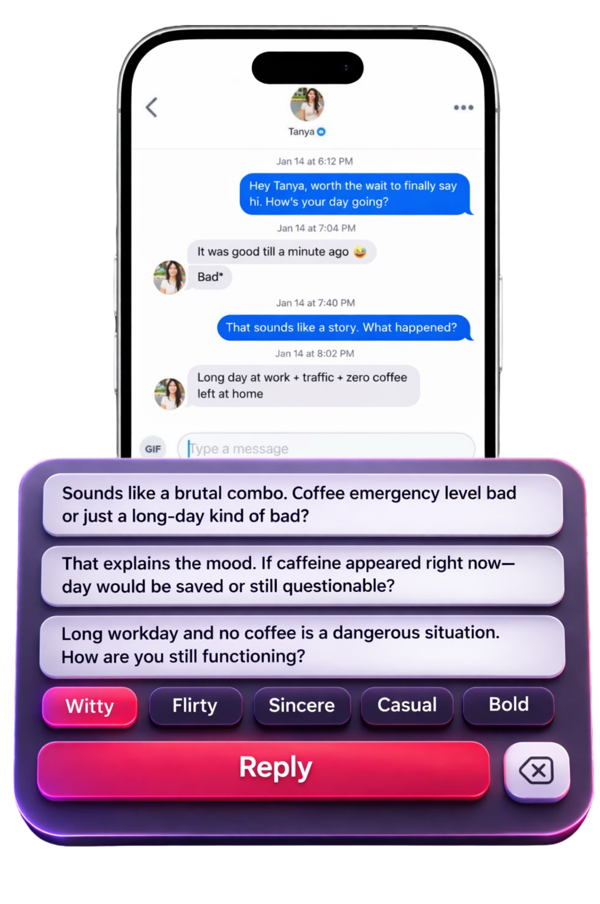 SLIDD AI tone selection screen