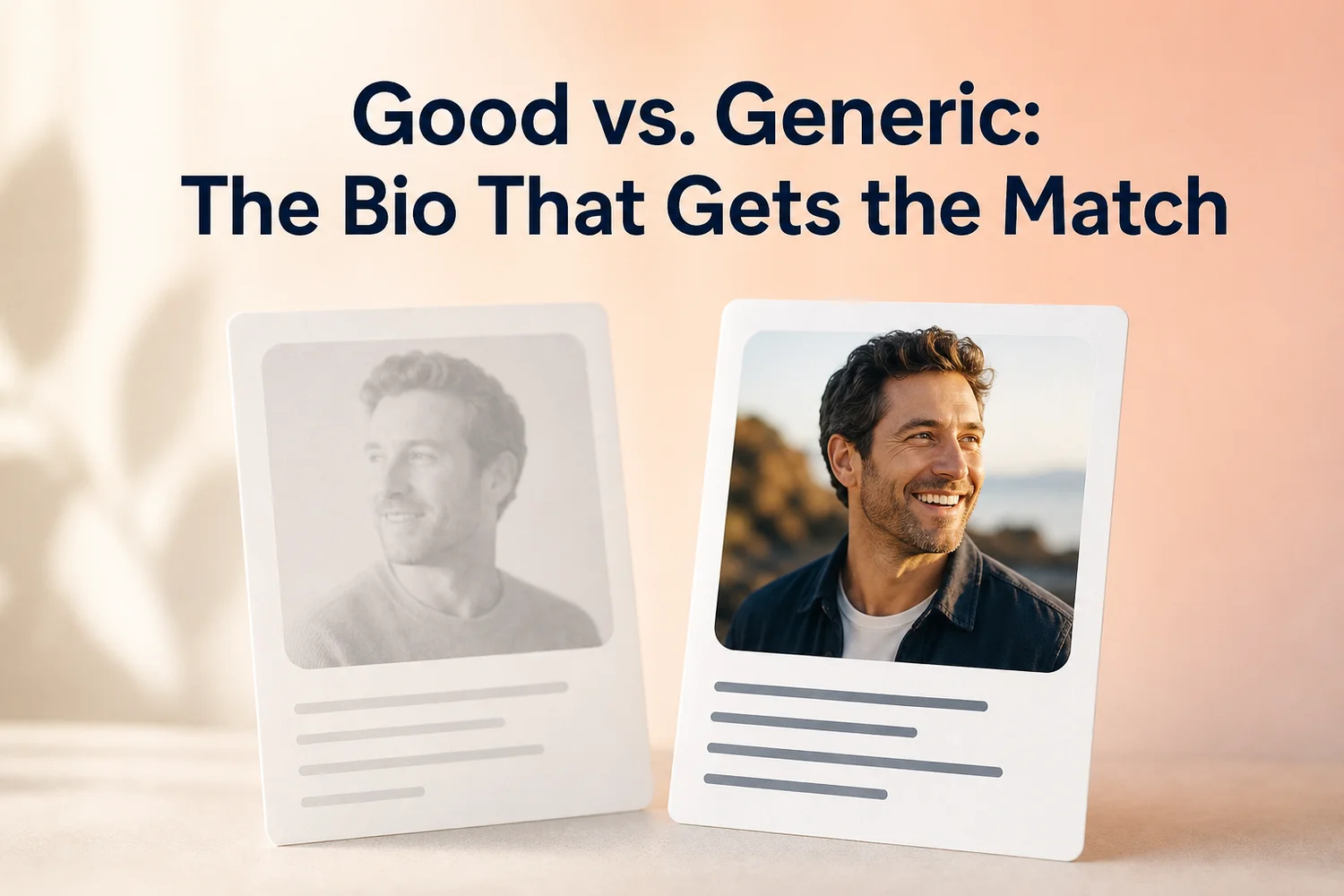 Hinge bio examples for guys comparing a generic bio against a specific one side by side